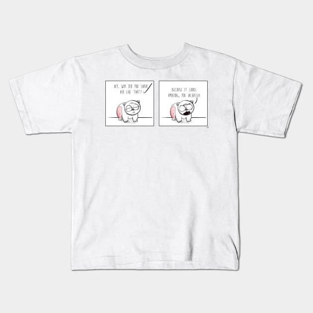 Inkberry Comics: Shaved Kids T-Shirt by hollydoesart